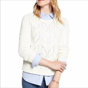 1901 Chunky Pointelle Pullover Knit Sweater XXL